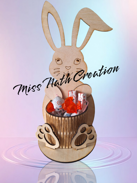 Panier de chocolat lapin de Pâques