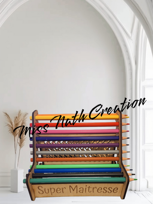 Porte-crayons de couleur à personnalisé – Cadeau de fin d'année scolaire