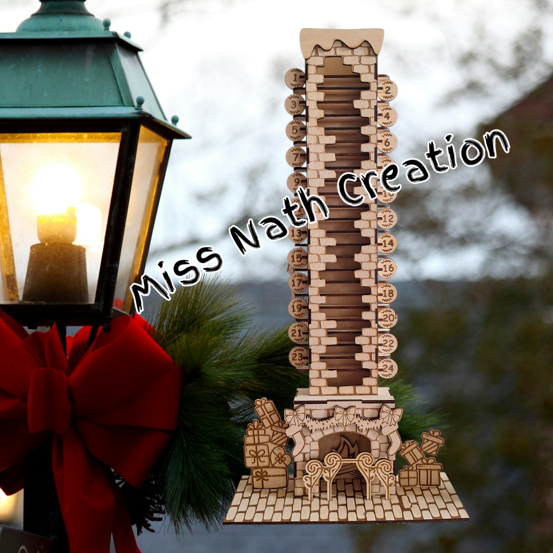 Cheminée Contre à rebours de Noël