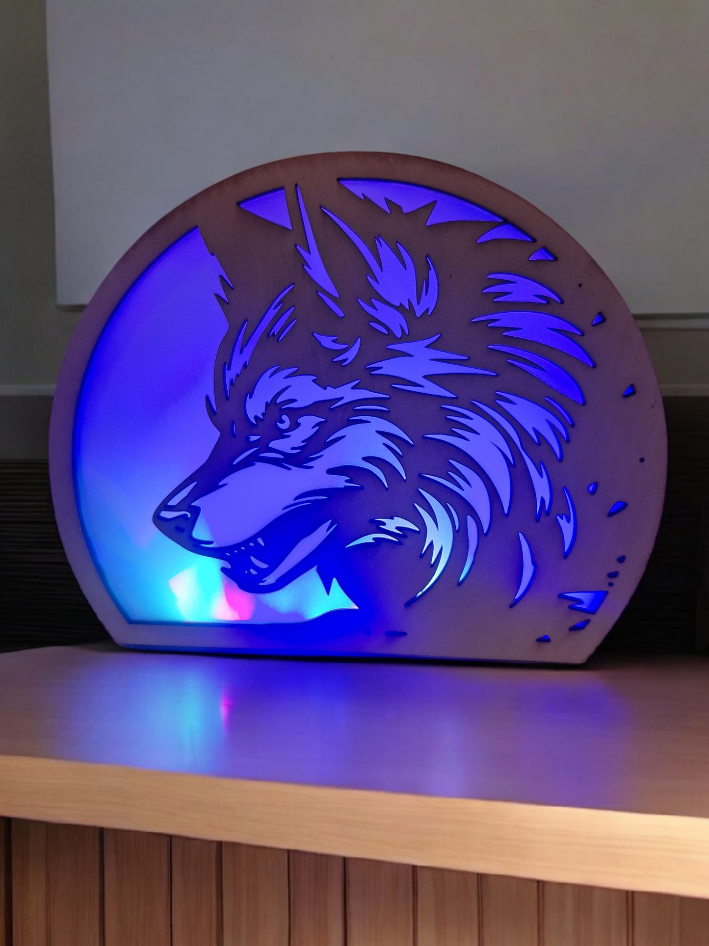Lampe Led tête loup