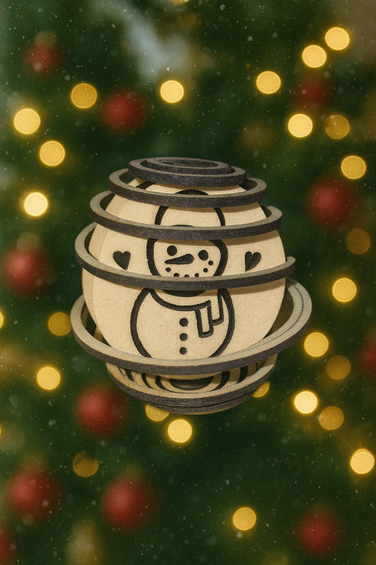 Boule de Noël en spirale 3D