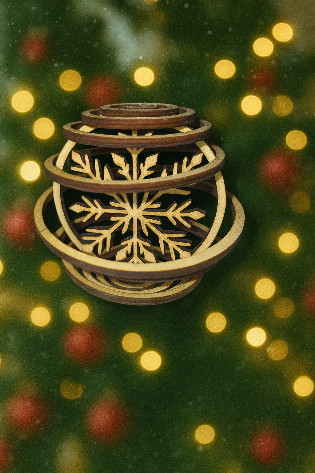 Boule de Noël en spirale 3D