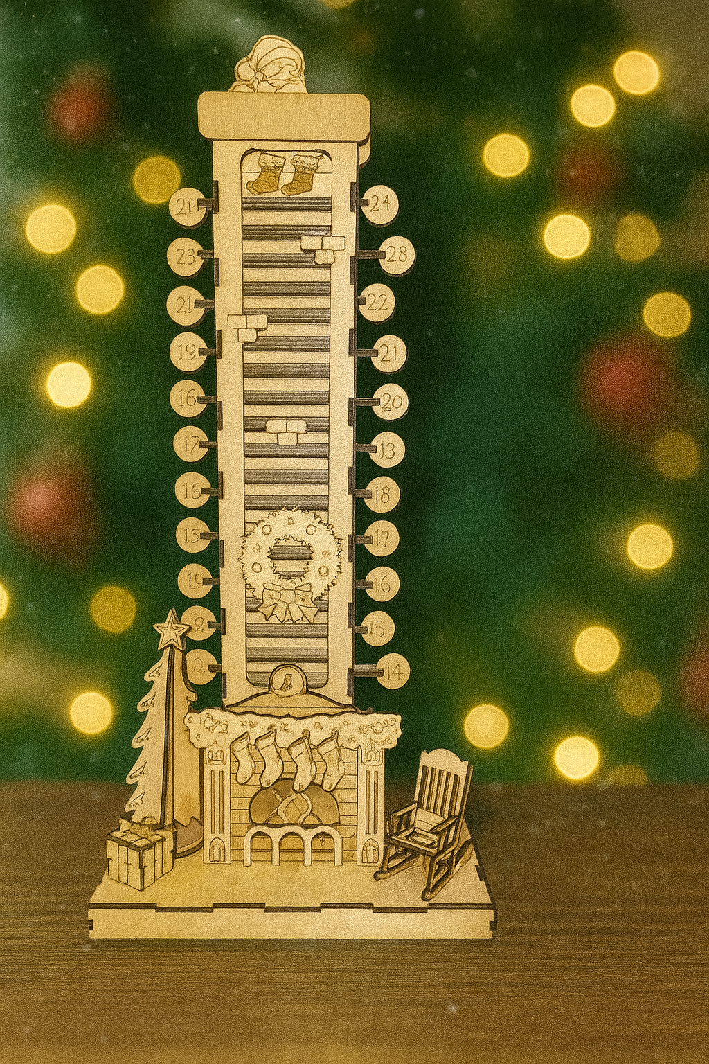 Cheminée Contre à rebours de Noël